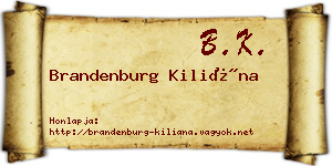 Brandenburg Kiliána névjegykártya